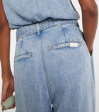 7 For All Mankind Pleated denim jumpsuit