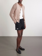 BODE - Field Straight-Leg Logo-Embroidered Cotton-Twill Shorts - Black
