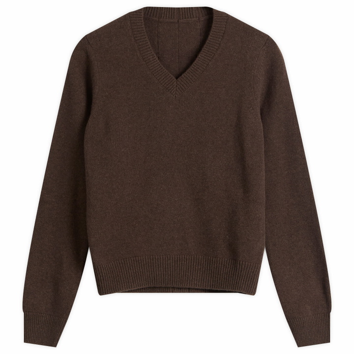 Photo: MM6 Maison Margiela Women's V-Neck Knitted Jumper in Brown