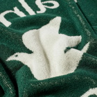 Palmes Men's Wet Tennis Towel in Off White/Green