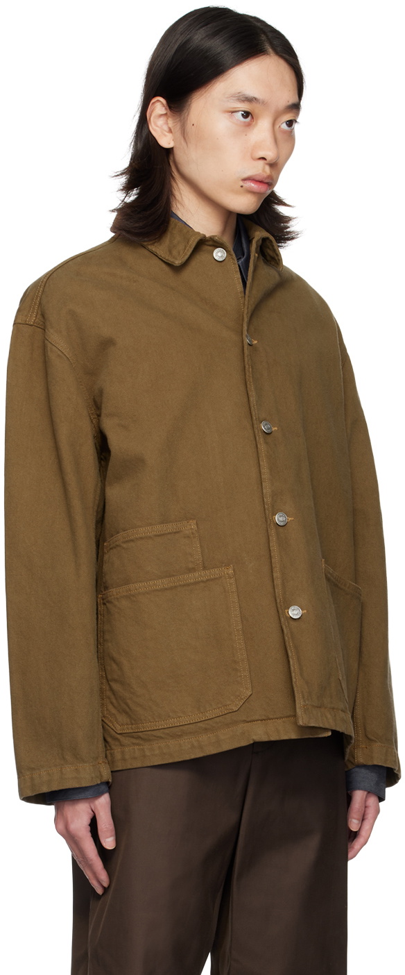 LE17SEPTEMBRE Brown Three-Pocket Denim Jacket