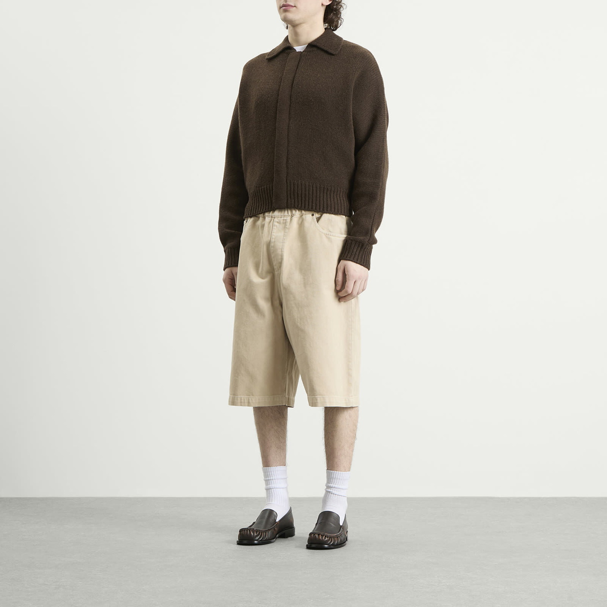 Entire Studios Men's Marla Knitted Bomber Jacket in Dirt