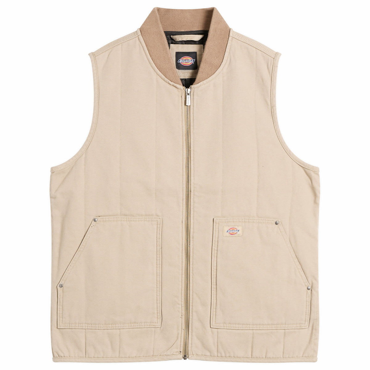 Dickies Men's Quilted Canvas Vest in Desert Sand