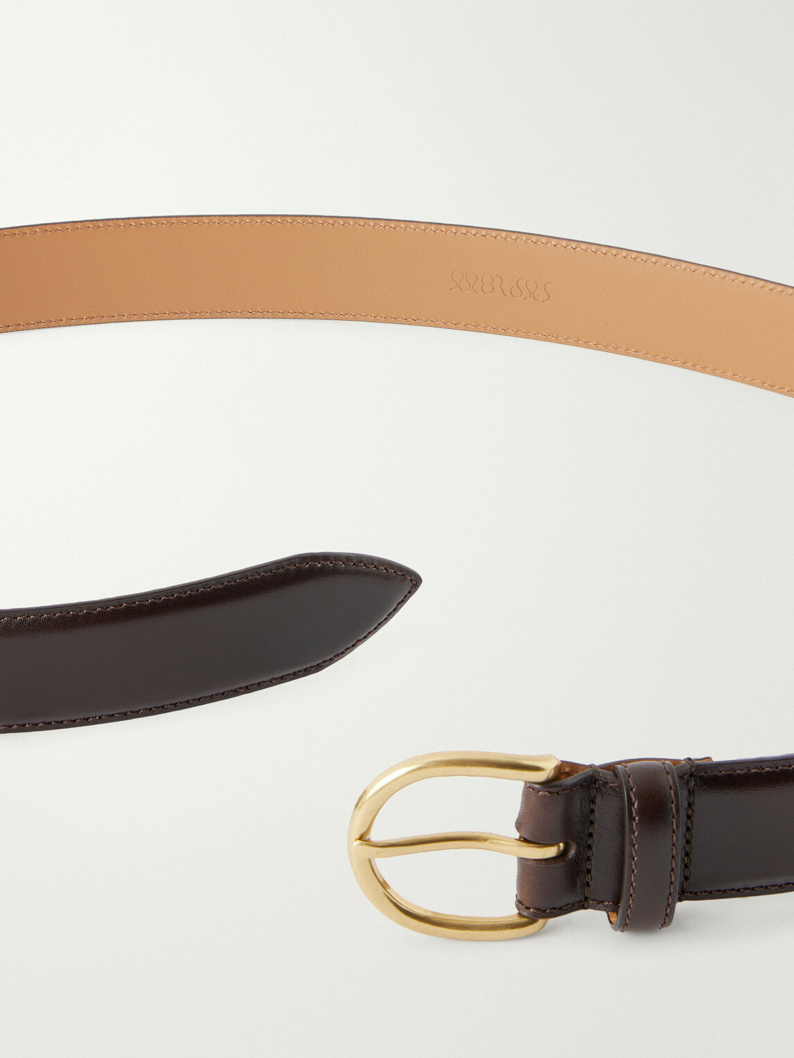 MORJAS - 3cm Leather Belt - Brown