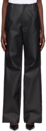 GAUCHERE Black Coated Trousers