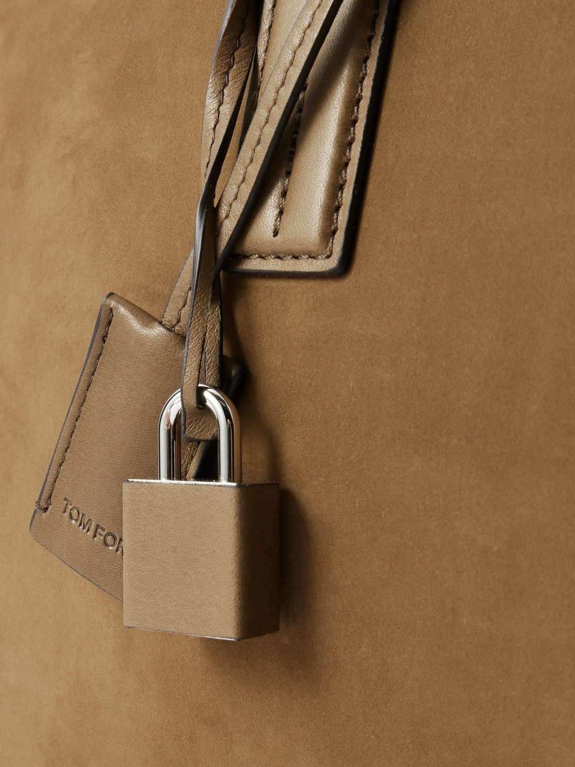 TOM FORD - Leather-Trimmed Nubuck Weekend Bag