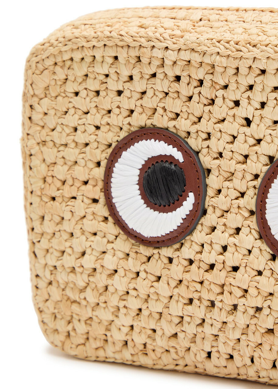 Anya Hindmarch Eyes Raffia and Leather Cross-body bag - Natural - One Size