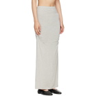 TOTEME Gray Draped Jersey Maxi Skirt