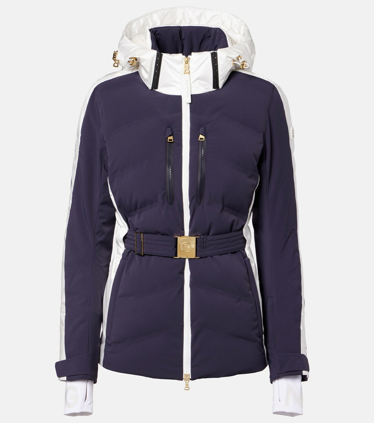 Bogner Kira belted hooded down ski jacket