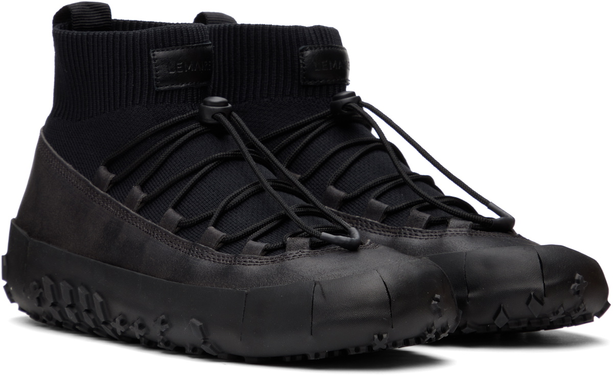 LEMAIRE Black Vibram Wrap On Sneakers