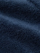 SCHIESSER - Cotton-Terry Hooded Robe - Blue