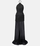 Sportmax Pinne silk-trimmed maxi dress