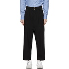 Comme des Garcons Homme Black Gabardine Garment-Dyed Trousers