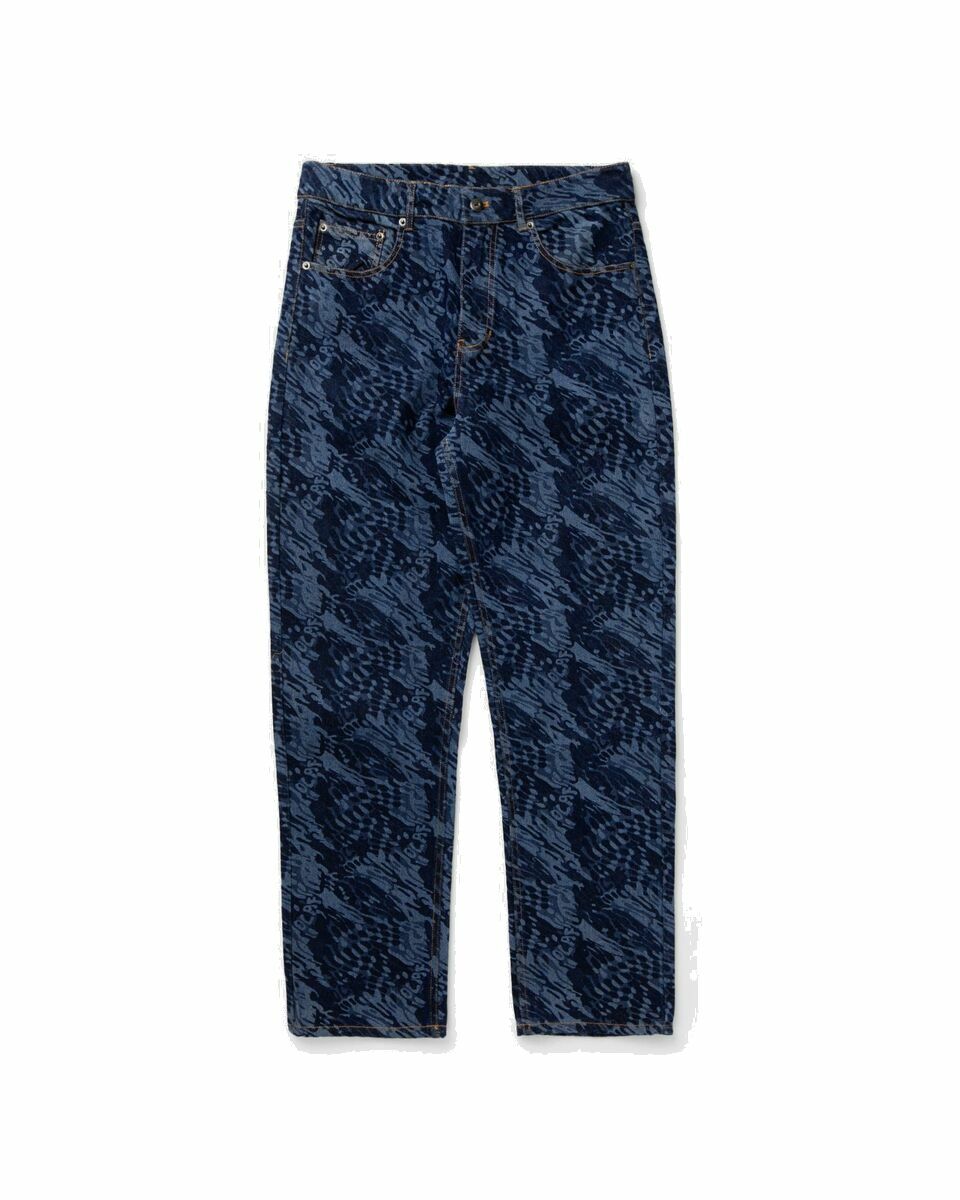 Photo: ølåf Water Aop Denim Pants Blue - Mens - Jeans