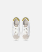 Pinko Sneakers With Platform Sole And Coloured Heel White/Lime
