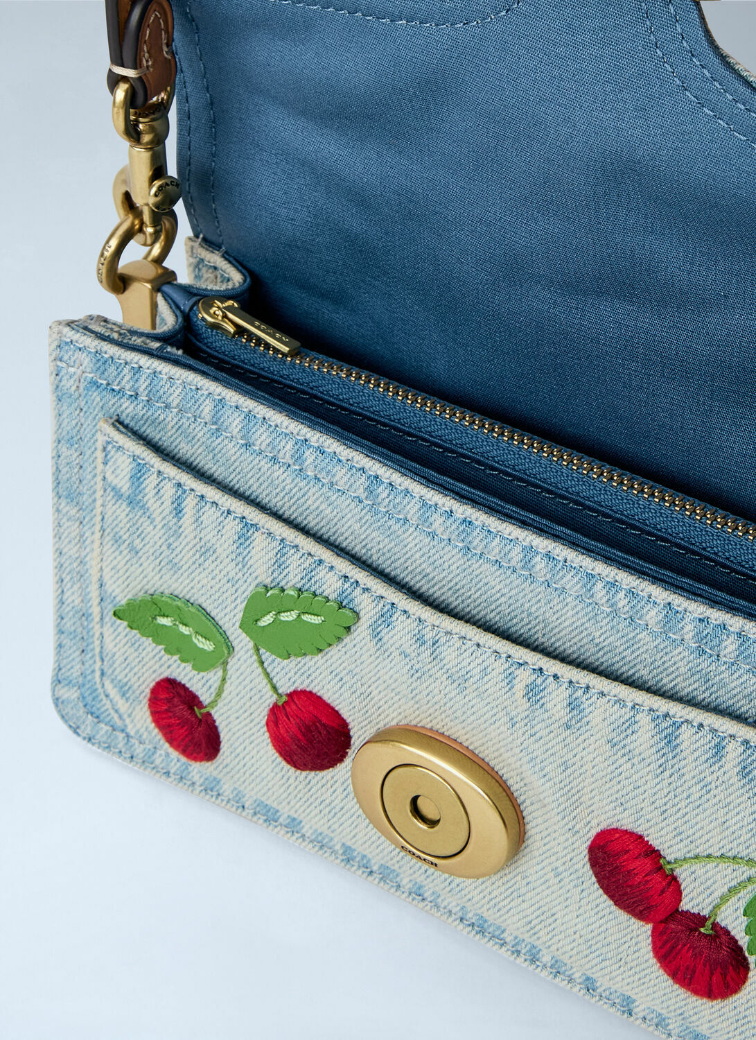 Coach Tabby Shoulder Bag 20 With Cherry Embroidery