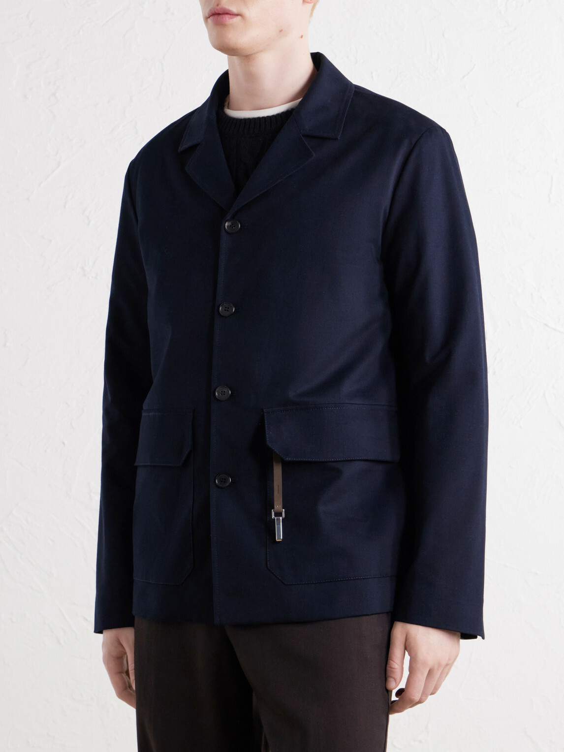 Slowear - Cotton and Cashmere-Blend Gabardine Blouson Jacket - Blue