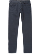 INCOTEX - Slim-Fit Cotton-Blend Trousers - Blue