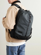 Master-Piece - Slick Logo-Appliquéd Leather and CORDURA® Ballistic Nylon Backpack