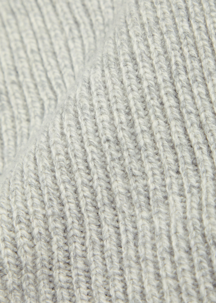 John Smedley Stark Melange Cashmere and Wool-blend Scarf - Light Grey - One Size
