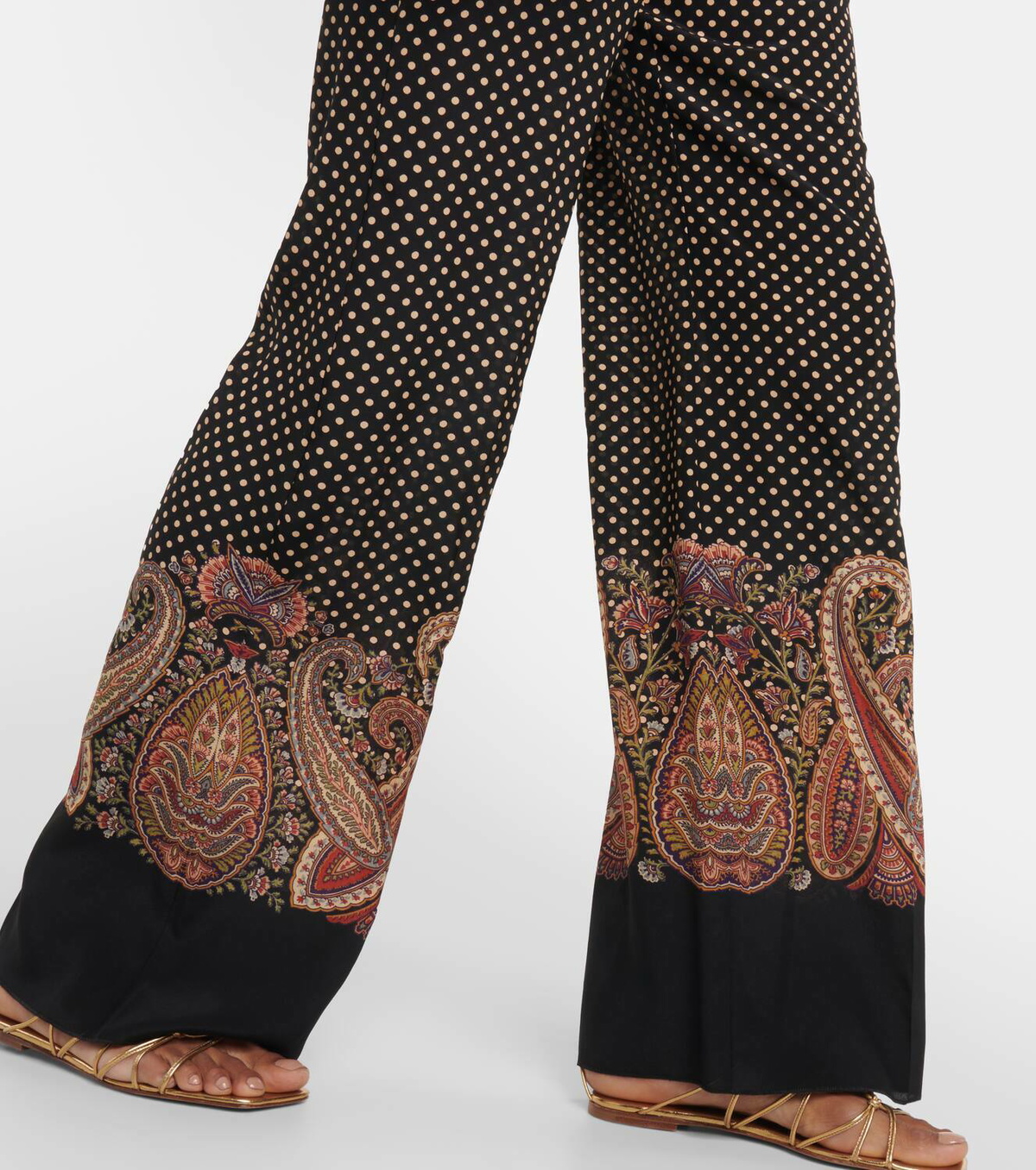 Etro Velvet wide-leg pants Etro