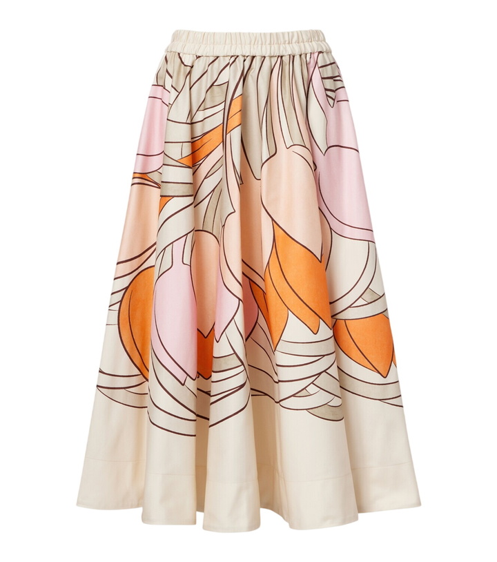 Photo: La DoubleJ Ballerina floral cotton midi skirt