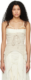 Elena Velez SSENSE Exclusive Beige Tank Top