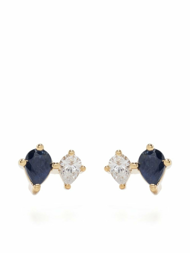 Photo: Adina Reyter 14K Yellow Gold Premier Amigos Sapphire And Diamond Earrings