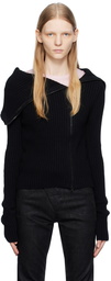 OPEN YY Black Zip Sweater