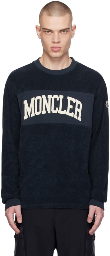 Photo: Moncler Navy Embroidered Sweatshirt