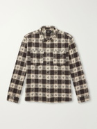 RRL - Checked Brushed Cotton-Twill Shirt - Brown