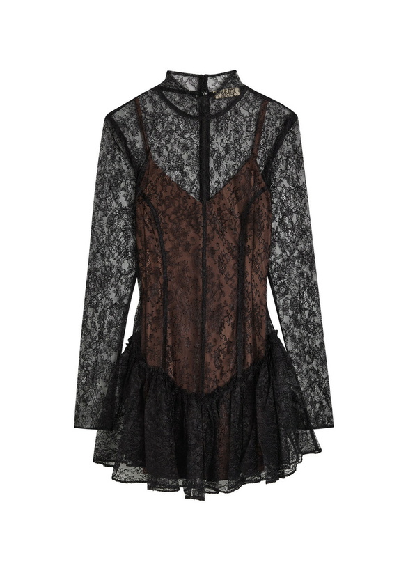 Photo: DE LA Vali Brisa Lace Mini Dress Black