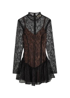 DE LA Vali Brisa Lace Mini Dress Black
