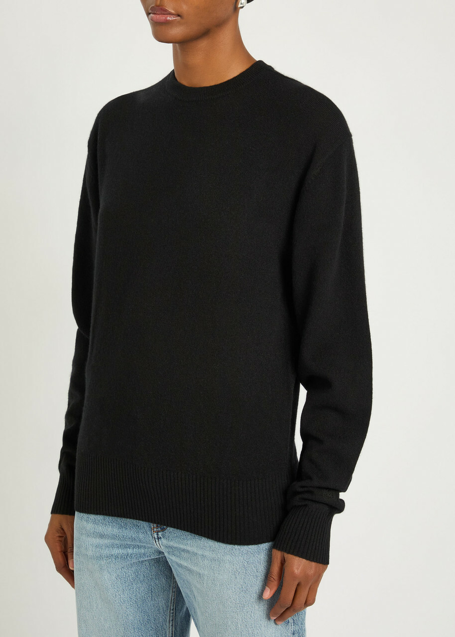 Toteme Classic Crew-neck Cashmere Jumper Black