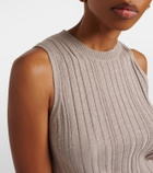 Jardin des Orangers Cotton, silk, and cashmere tank top