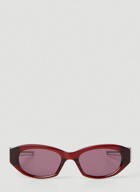Swipe 2 Oval Sunglasses in Red