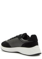 Jude Llow Maison Panelled Grained Leather Sneakers Black
