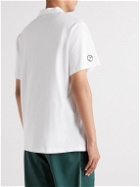 Malbon Golf - Logo-Embroidered Colour-Block Cotton-Jersey Golf Polo Shirt - White
