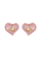 Vivienne Westwood Petra Hear-embellished Stud Earrings - Gold - One Size