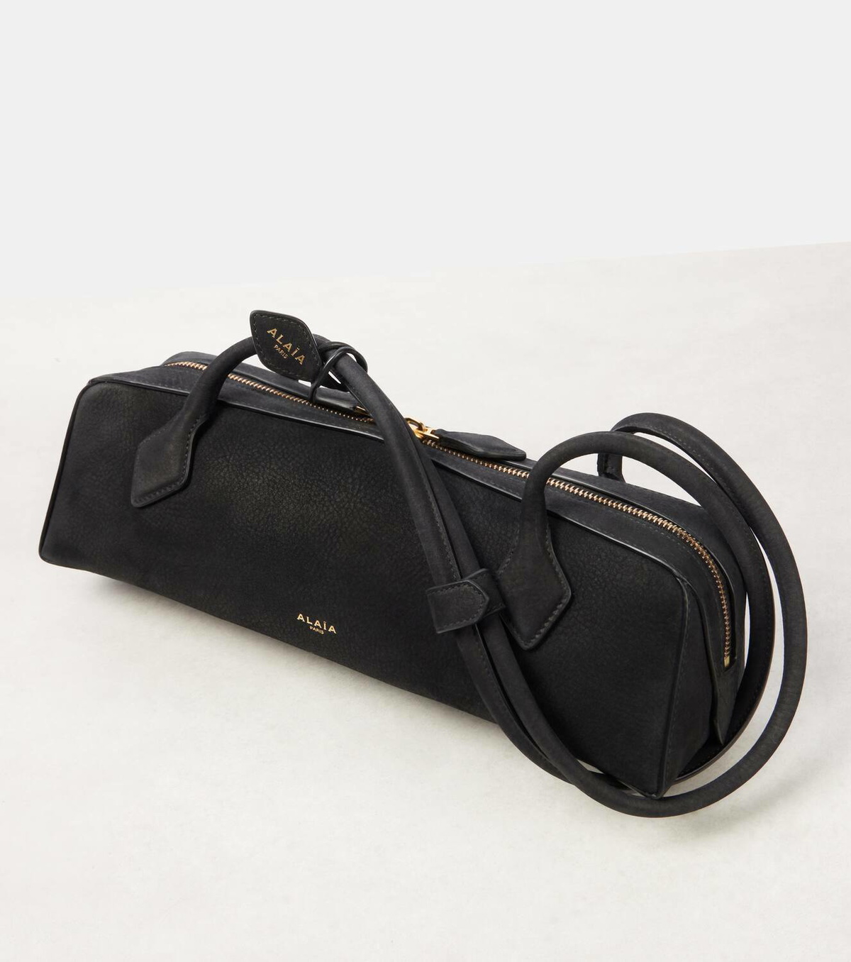 Alaïa Le Teckel Medium suede shoulder bag