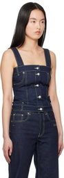 Off-White Blue Corset Denim Tank Top