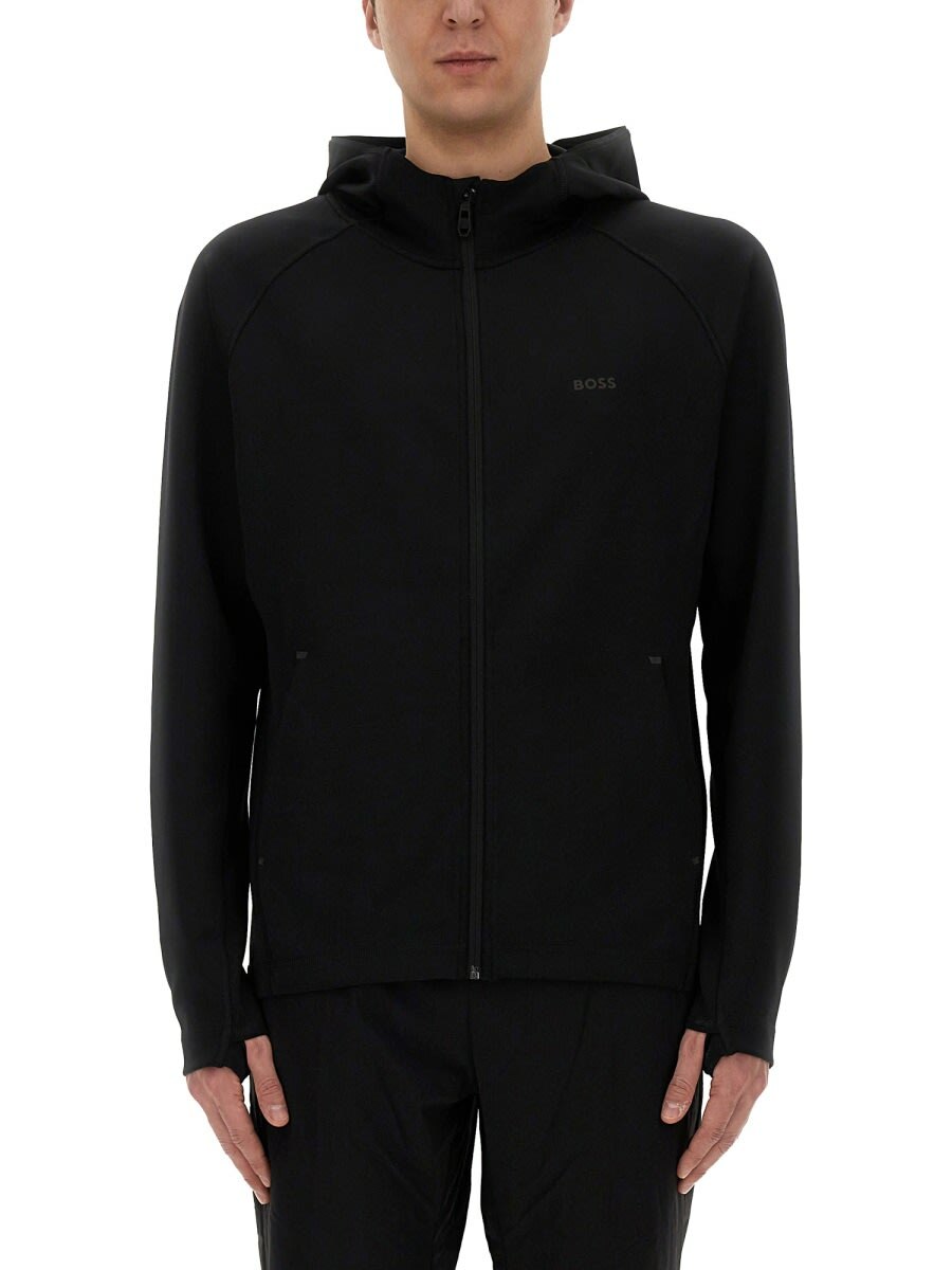 【関税込み】Hugo ブラック＆シルバー Descolar フーディ Hugo Black & Silver Descolar Hoodie Hugo Boss