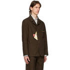 Gucci Brown Cotton Cardboard Labels Jacket