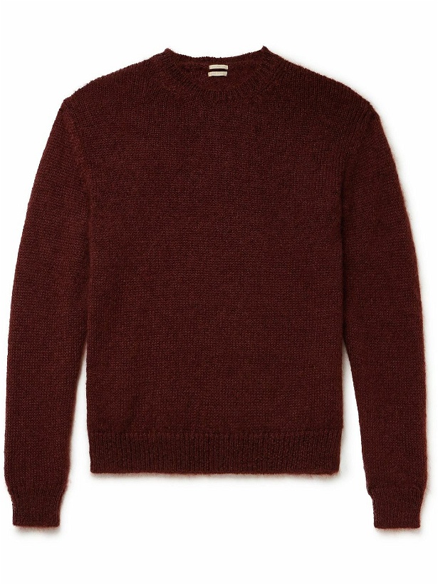 Photo: Massimo Alba - Alder Brushed Mohair and Silk-Blend Sweater - Burgundy