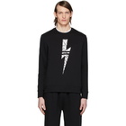 Neil Barrett Black and White Graffiti Thunder Sweatshirt