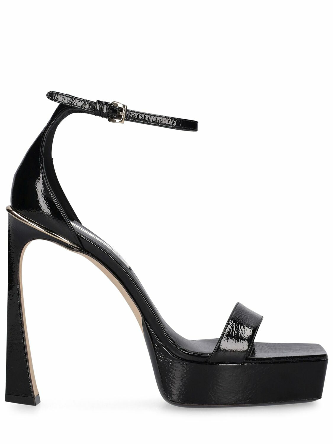 VICTORIA BECKHAM - 135mm Metallic Leather Platform Sandals Victoria Beckham