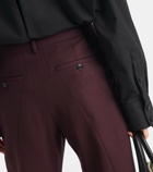 Victoria Beckham Asymmetric wool-blend chinos