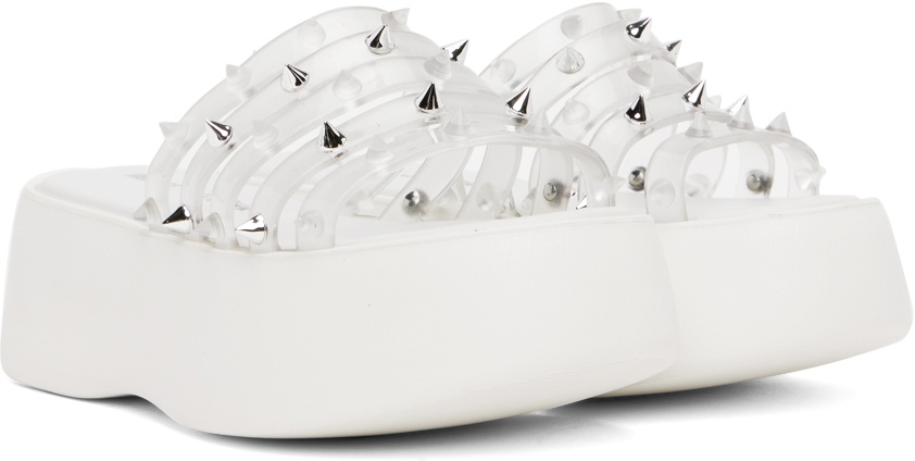 Jean Paul Gaultier White Melissa Edition 'The Becky Punk Love' Slides