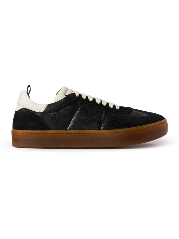 Photo: Officine Creative - Kombined Leather and Suede Sneakers - Black