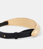 Alaïa Bumber leather-trimmed belt